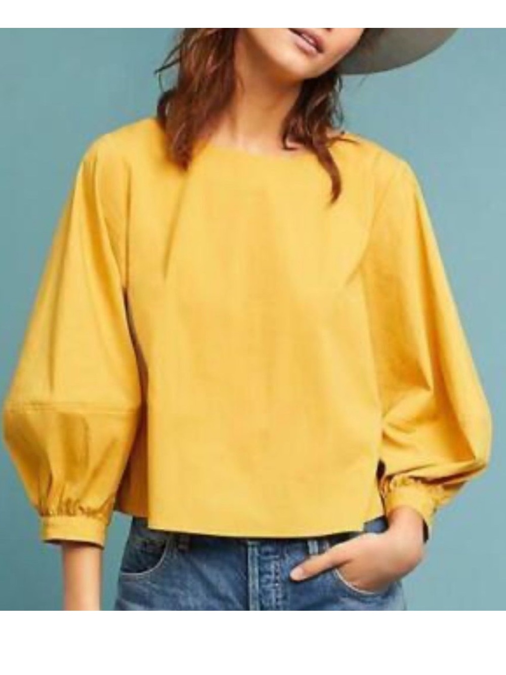 Anthropologie Sunday in Brooklyn balloon sleeves blouse top